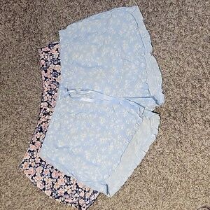 Papinelle PJ Short Lot of 2 Bundle Floral Drawstring XL Cottagecore Intimate New